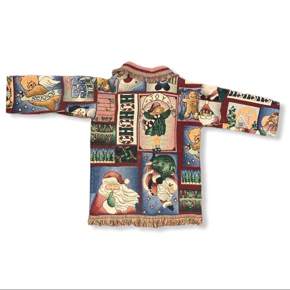 Christmas Woven Tapestry Coat size XL - Picture 6 of 15